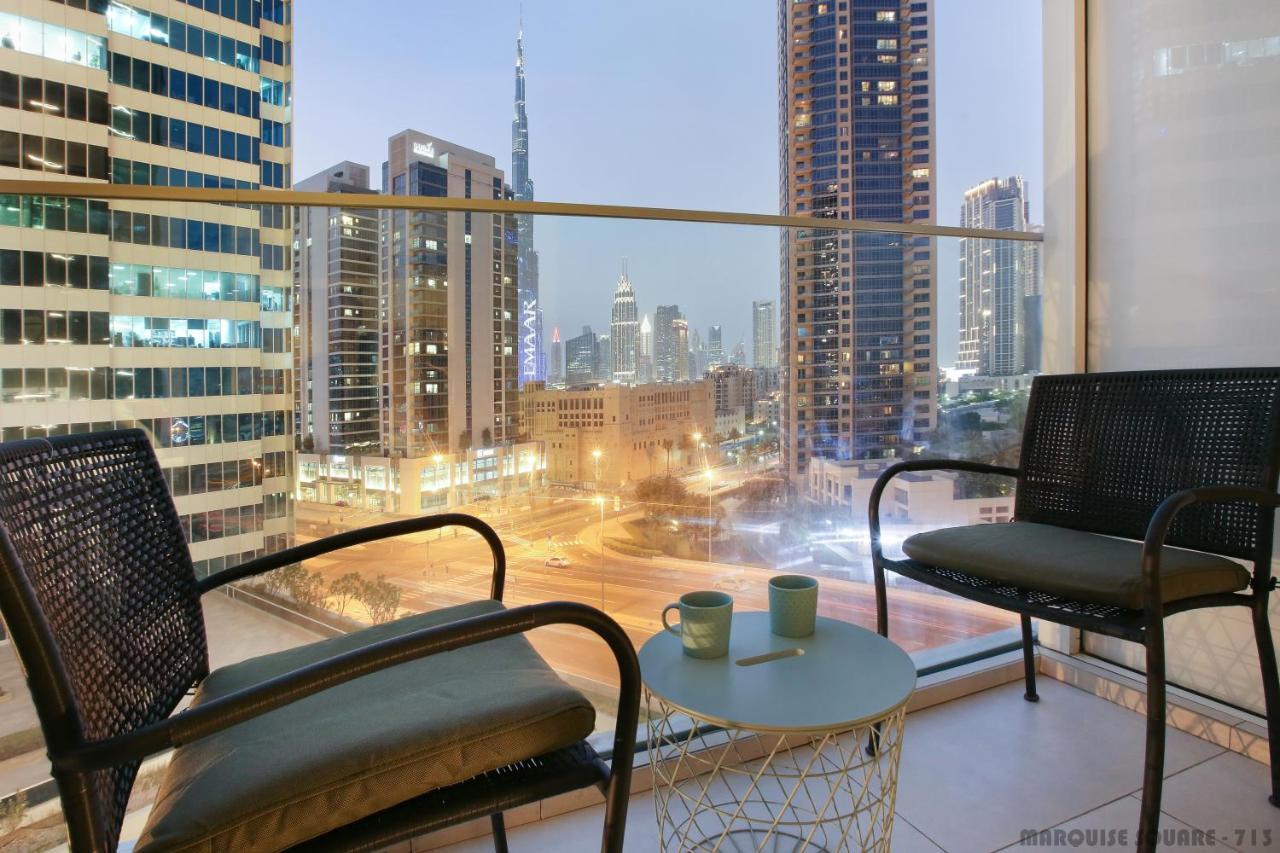 Luxury Studios With Burj Khalifa Or Canal View In Downtown - Marquise Square Tower Dubái Exterior foto